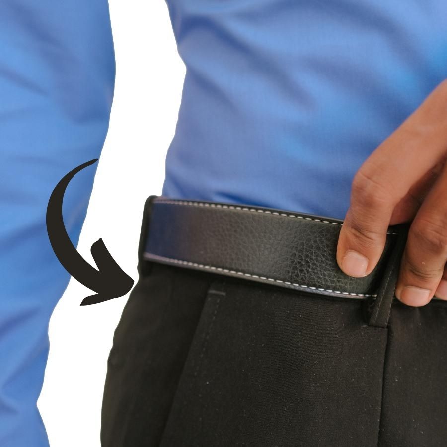 Fasten belt - PantsProp creates a slight ridge